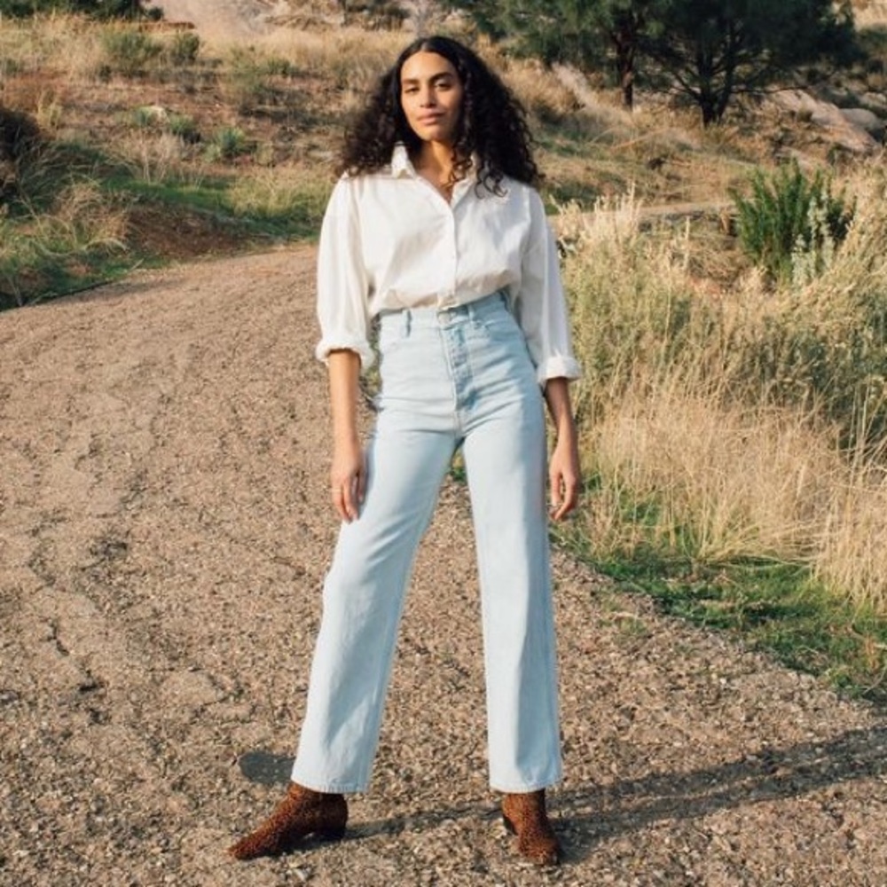 Jesse Kamm 225 Pants in Pale Blue Denim (Sample sale)